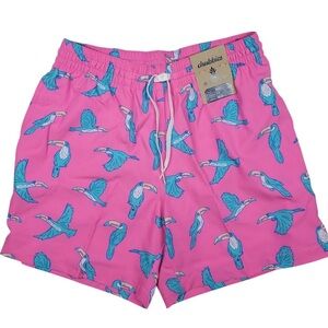 Chubbies Men’s Swim Trunks, Size Small “Toucan Do It” Style